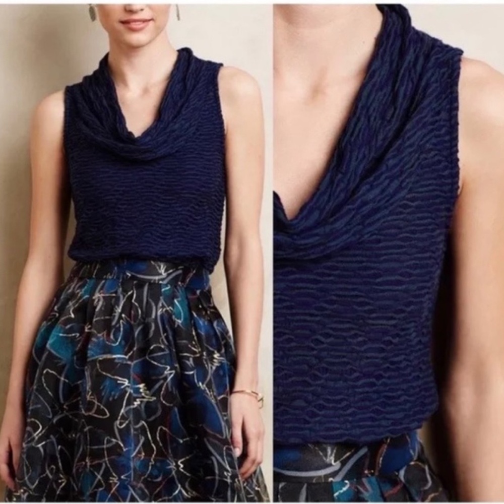 NWT Anthropologie Cowl Neck Tank Top